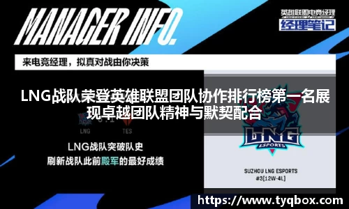 LNG战队荣登英雄联盟团队协作排行榜第一名展现卓越团队精神与默契配合