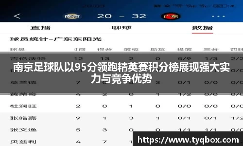 南京足球队以95分领跑精英赛积分榜展现强大实力与竞争优势